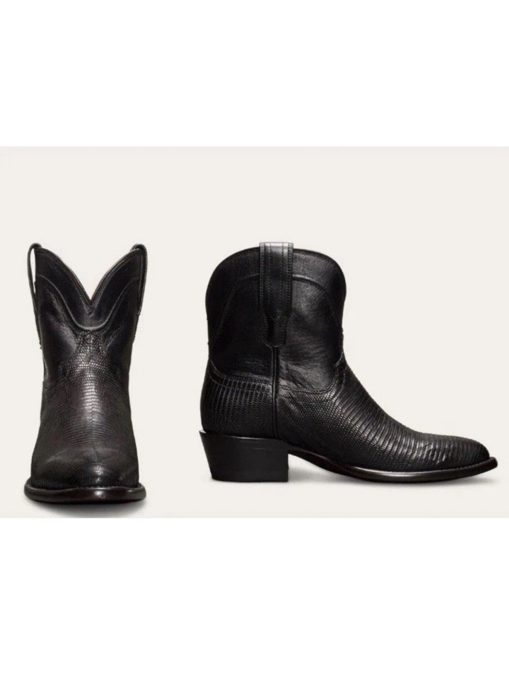 Tecovas Women’s Casey Cowboy Boots- Midnight Lizard Black - 6.5 M